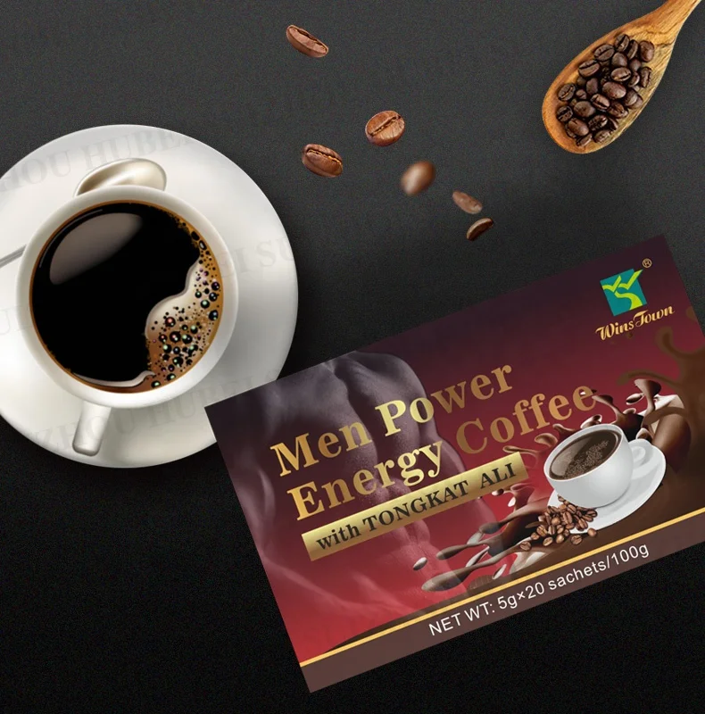 Maca instant power custom coffee private label natural Organic herbal  tongkatali black coffee for men