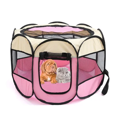 
Removable and washable folding octagon pet enclosure Oxford waterproof waterproof dog and cat tent enclosure 