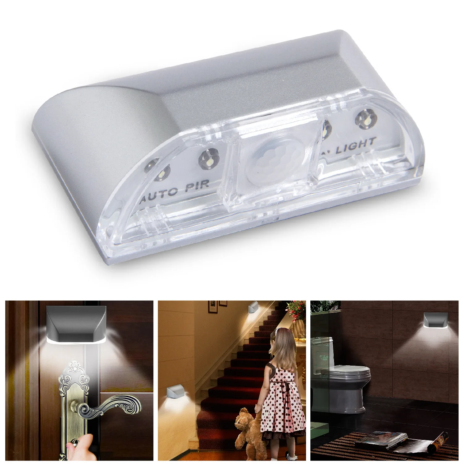 Motion Sensor Wireless Led Night Lamp Wardrobe Bedroom Wall Corridor Sensor Lights