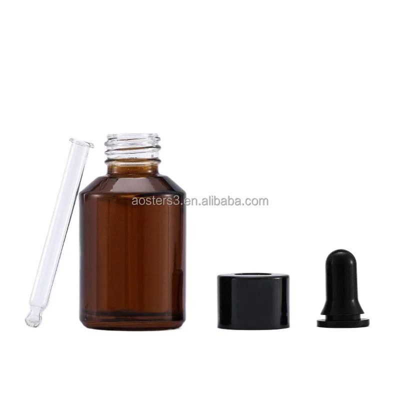 Essential Oil Dropper Bottle Amber Glass Bottle with Dropper Lid 15ml 30ml 50ml