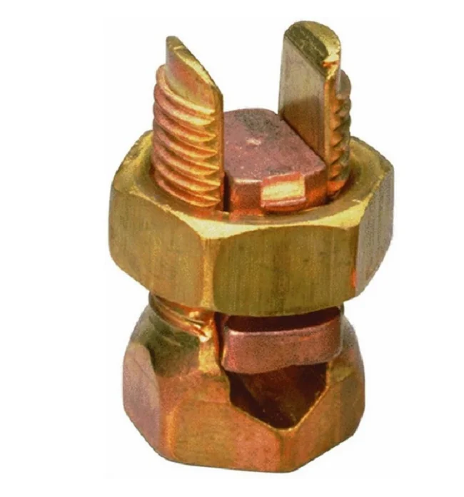 High Quality Electrical Copper Earth Grounding Connector Split Bolt Type Wire Clamp