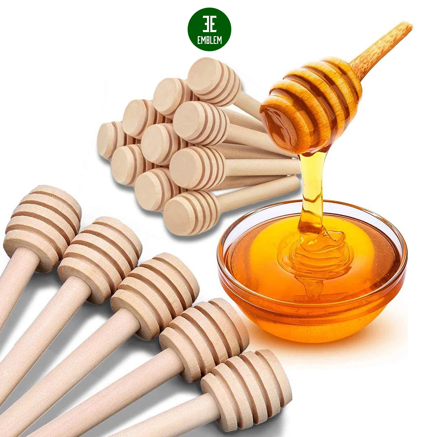 Набор из 12 6-дюймовая мини-деревянный ковша мед