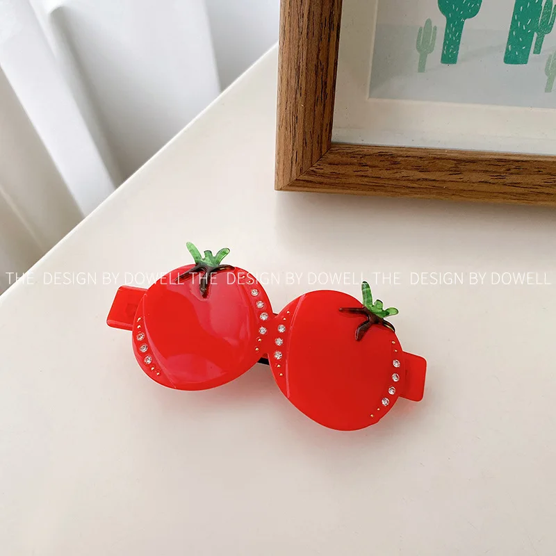 Dowell  Acetic Acid Plate Fruit Hair Clip Cute Girl Small Spring Clip Half Tie Hair Clip Coil Hair Headwear