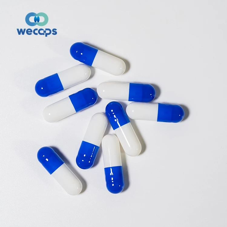 Wecaps Hot Sale Blue Gelatin Empty Capsule Gelatin Pill Capsules Separated Empty Hard Gelatin Capsules