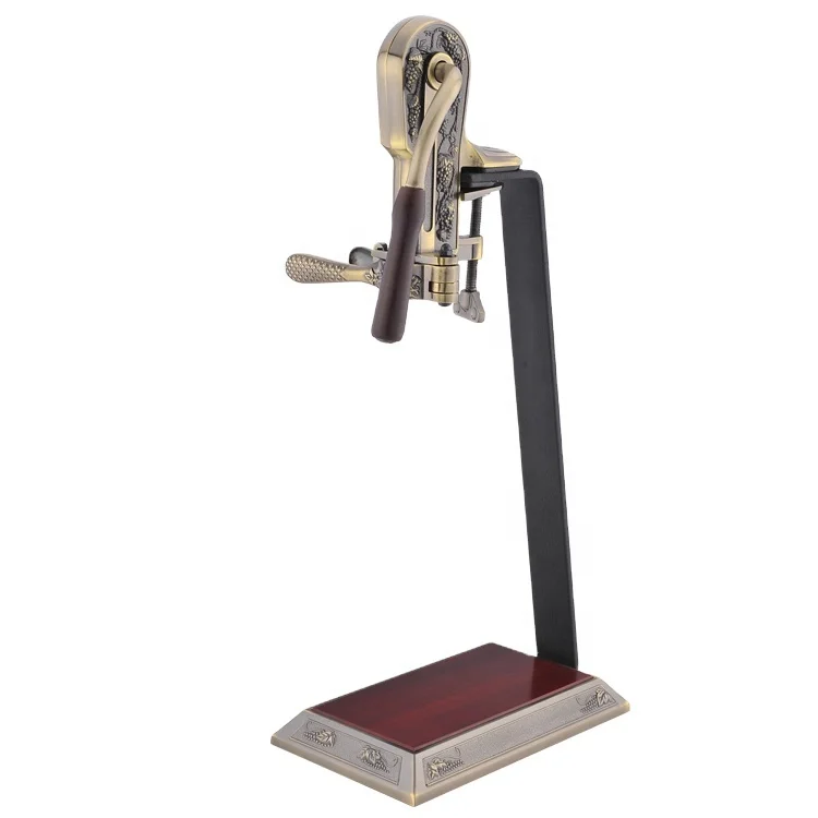 luxury wine bottle opener heavy duty zinc alloy safety easy manual wine opener table top corkscrew wine bar accessories