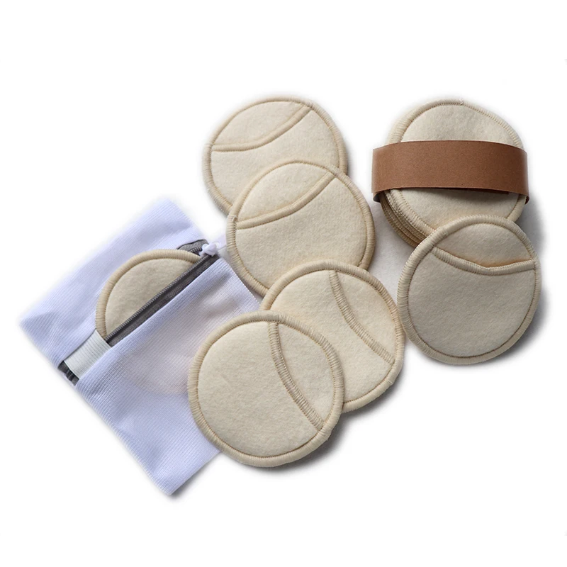 Высококачественная Экологически чистая Нетоксичная многоразовая конопляная хлопковая круглая подушка для макияжа лица с сумкой