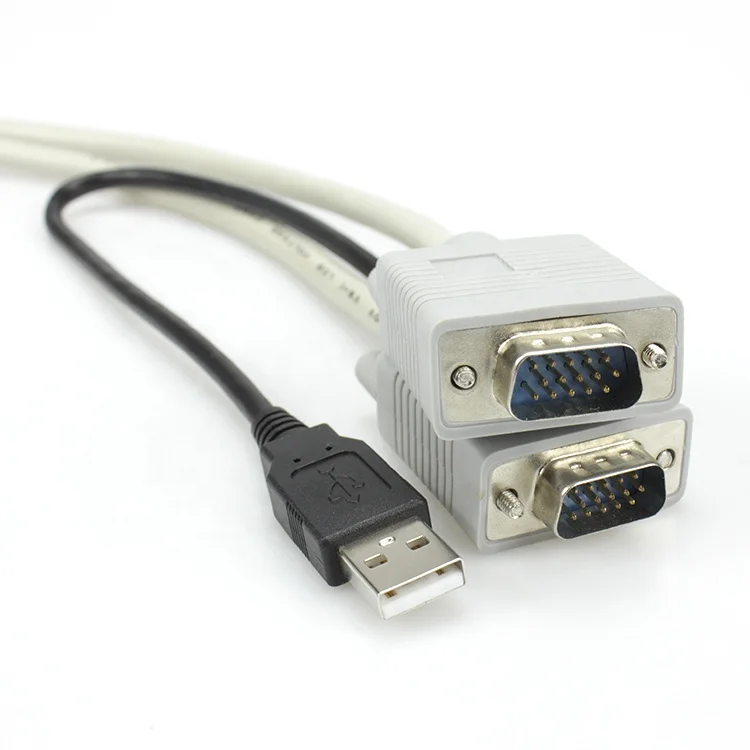 5M VGA male to male+USB KVM cable  For mt viki Switch 15 Pin VGA Cable Computer Monitor Adapter Converter Cord