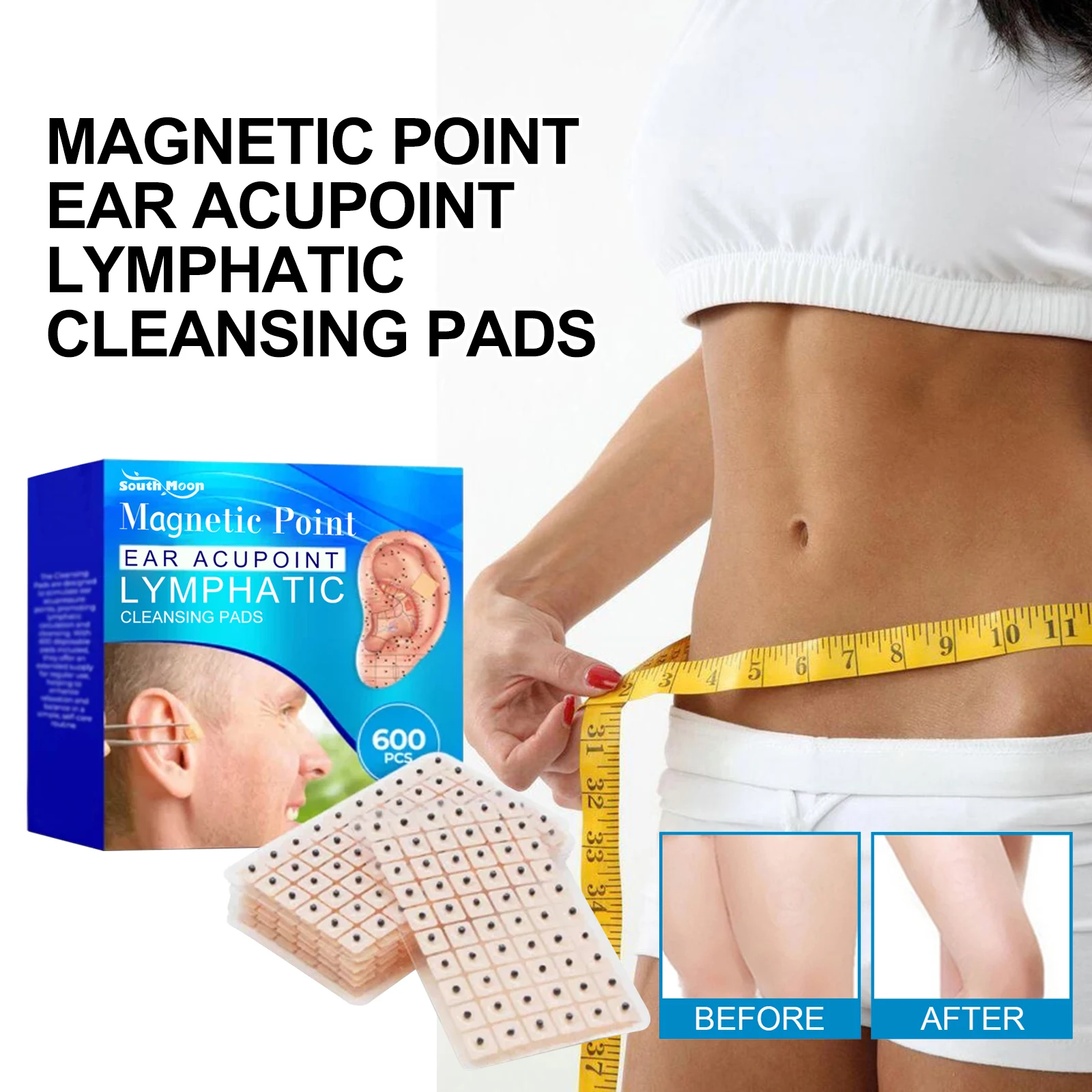 Hot trending products 2024 health care patch magnetic point ear acupoint lymphatic cleansing pads for reduce lymphadenectasis