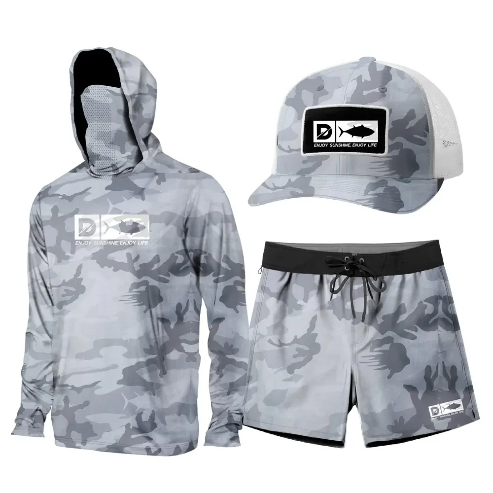 Custom New Fishing Clothing Shirt Sublimation Upf50+ Breathable Quick Dry Lightweight Recycled Long Sleeve Fishing Hoodie Shirt