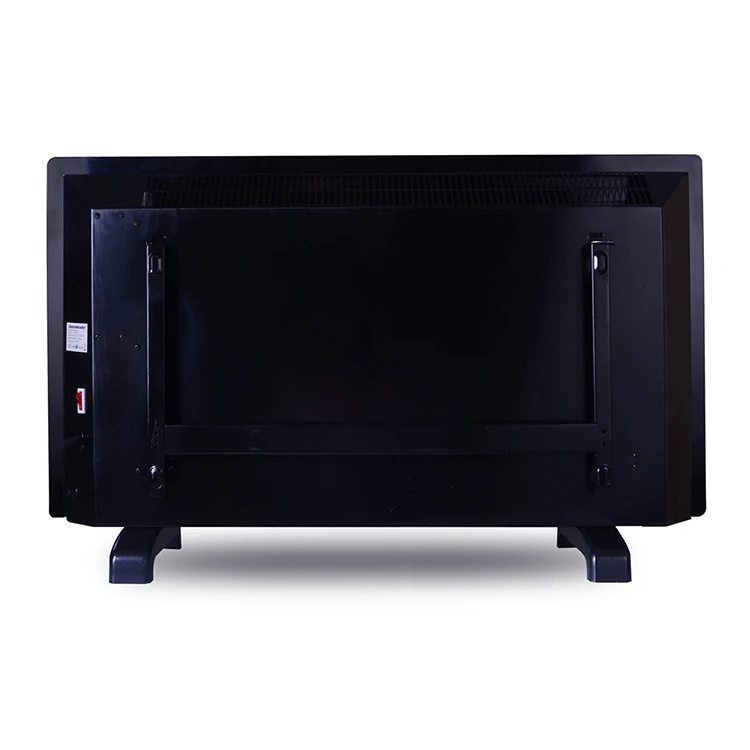 Adjustable thermostat freestanding overheat protection glass panel convector heater