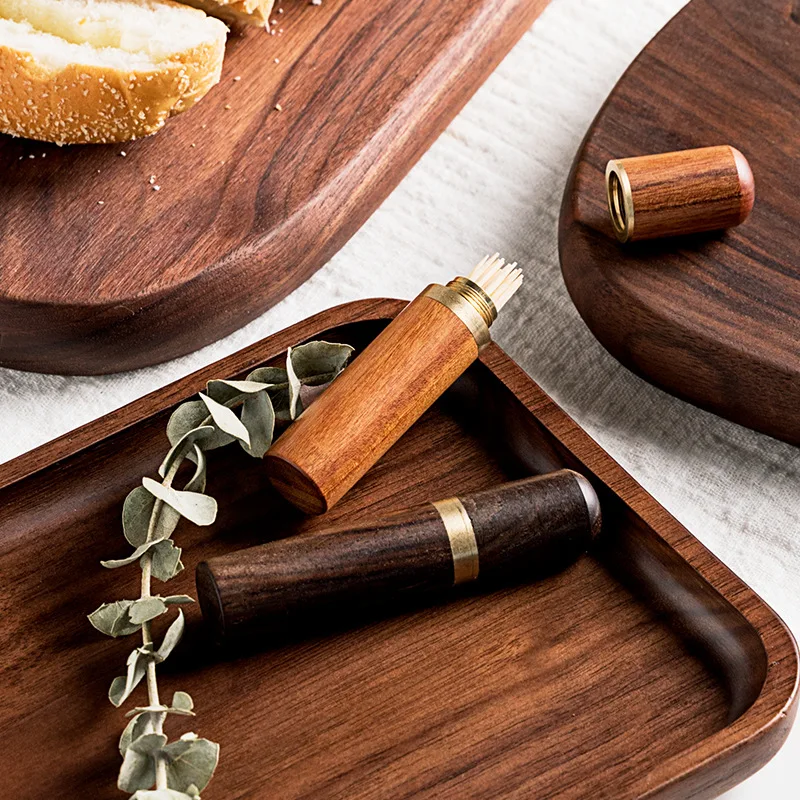 Wholesale high quality compact and convenient wooden toothpick box
