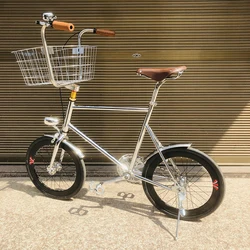 20 inch bike Single speed Retro Pet Bike fixie bike vintage sliver bicycle frame mini bicycle with sliver basket