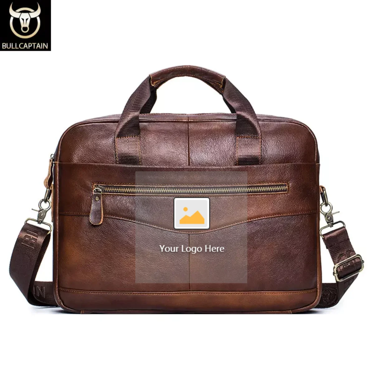 Lightweight leather bags large capacity soft bags portable business  briefcases to travel