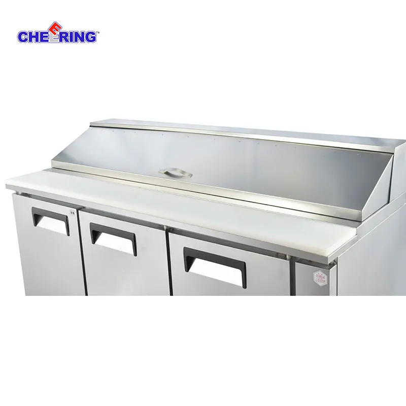 Commercial Restaurant Kitchen Equipment Pizza Prep Table Refrigerated Pizza Counter