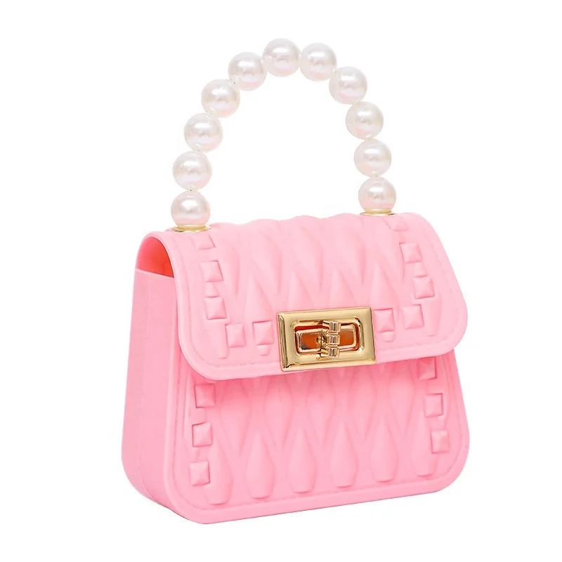 New girls crossbody bag mini silicone  jelly handbags for women and kids gift Children Silicone Chain one shoulder bag