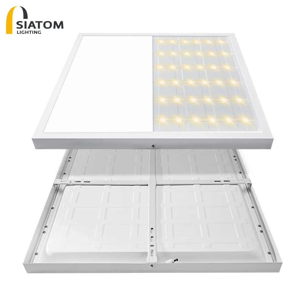 60X60 Square Led Panel Light Surface Mounted Commercial Ceiling Backlit 6500K Lighting
