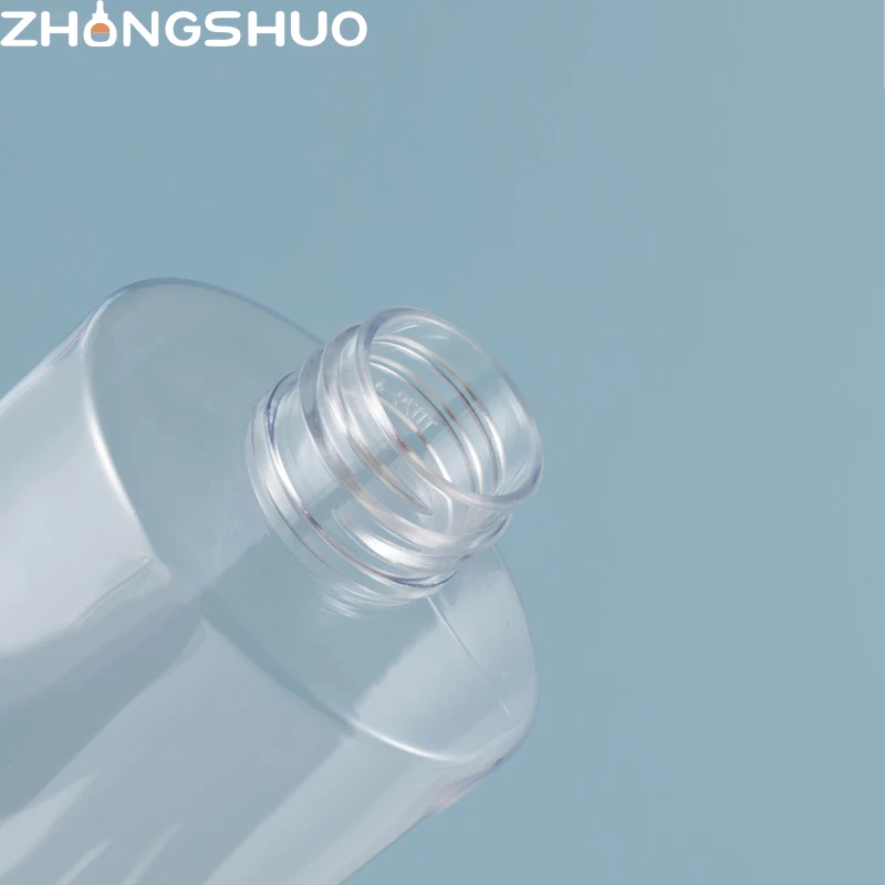 cosmetic 100ml 3.5oz Clear Plastic Pet Cylinder Bottle Lotion Bottle Toner Bottle With Electroplated Screw Cap