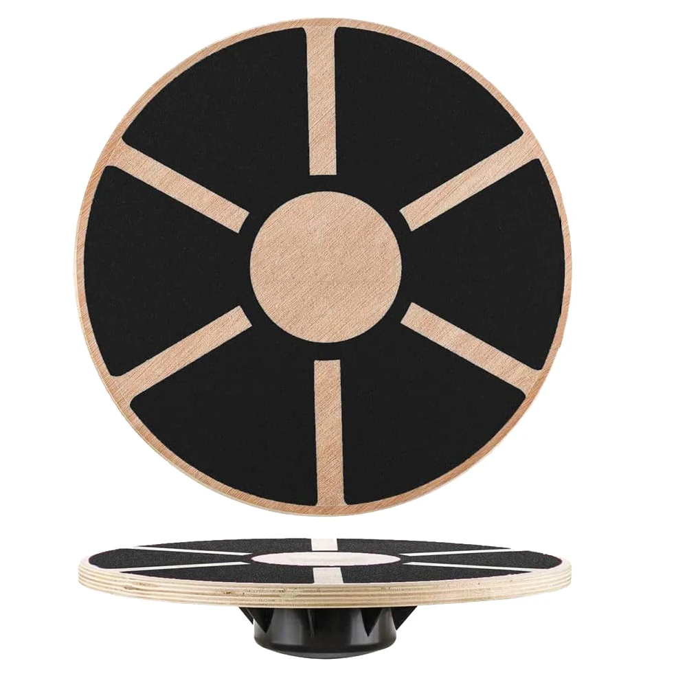 Высококачественная противоскользящая тренировочная натуральная Экологически чистая деревянная балансировочная доска для детей