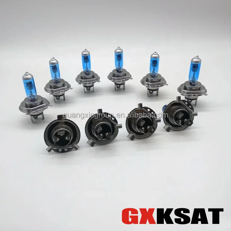 Auto Modify Parts Halogen Headlamp Bulb HS1 12V 35W Super White Color Blue Glass