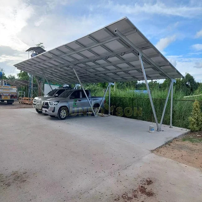 Aluminum Car Parking Solar Structures PV Panel Carport Mounting Supports