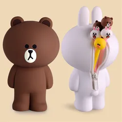 BUTRADE Cute Animal stationery case Wholesale Bear PEN CASE Kids Cartoon silicone pencil case manufacturer