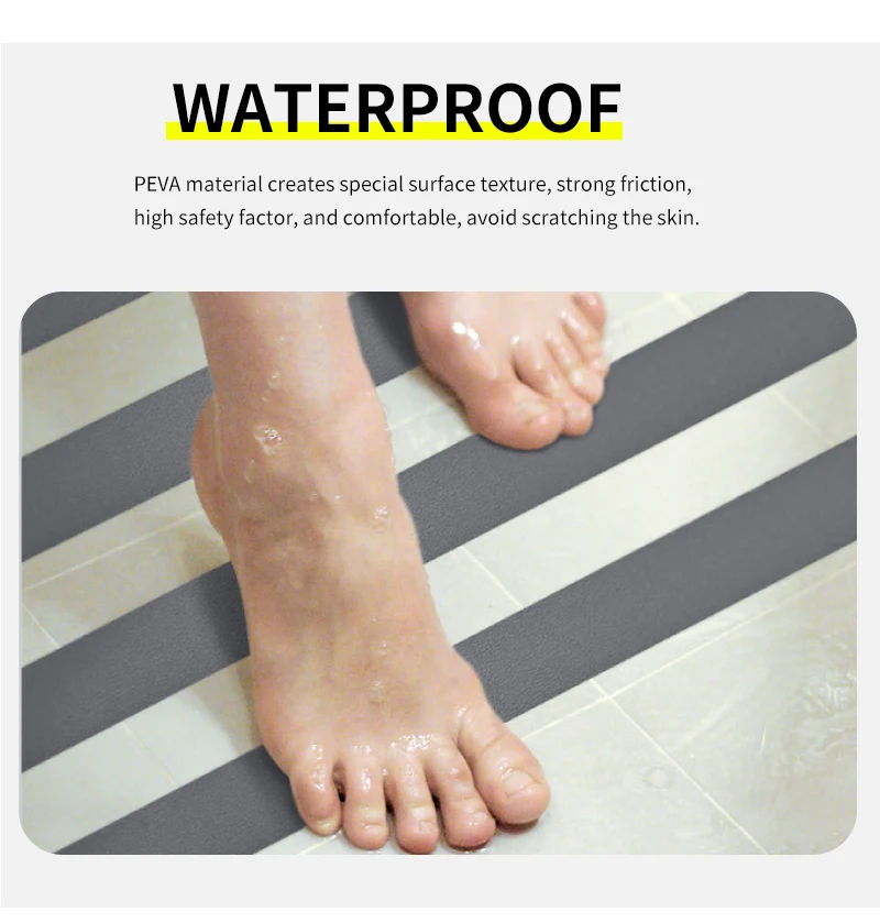 BYSLI Wholesale Factor Price Black PVC Waterproof Grip Non-Slip Safety Tape Rubber Anti Slip Tape For Stair
