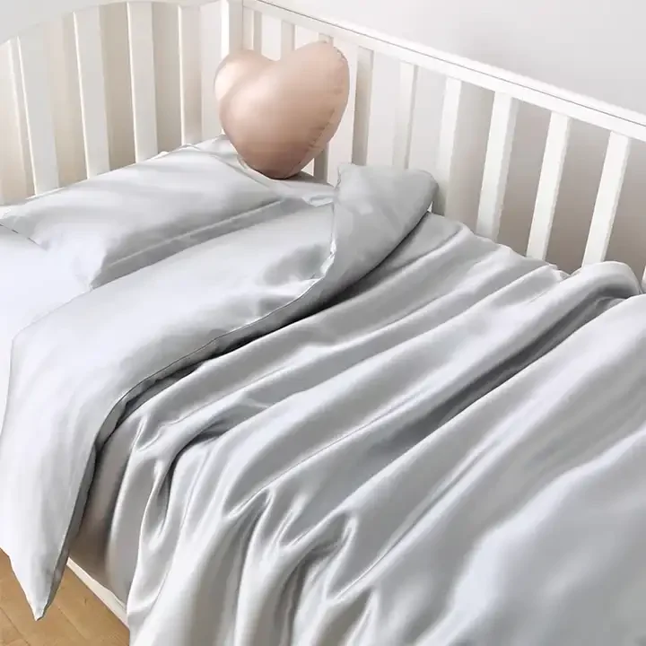 CAIYU Hot Sale SILK Baby Sheet Bamboo Baby bed cover Item Plain Color Baby Crib Sheet