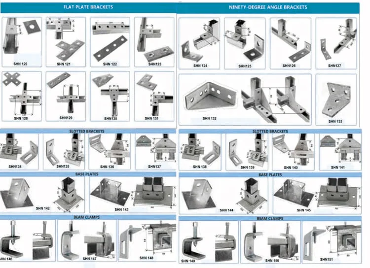 Z275 Strut channel gi / HDG /Back to back/ Black single 41*41 unistruct strut slotted channel unistrut channel price