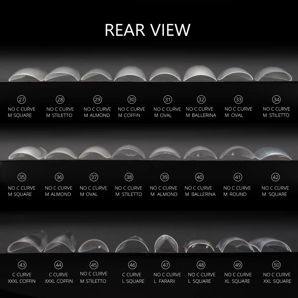 OEM Custom Square Non C Curve XXL etched Aquarium Matte Half Cover Extension Gel Nail Tips Private Label