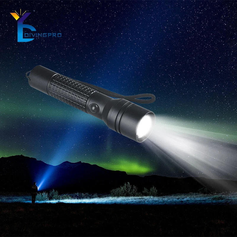 Outdoor camping led rechargeable flashlight super bright led torch light