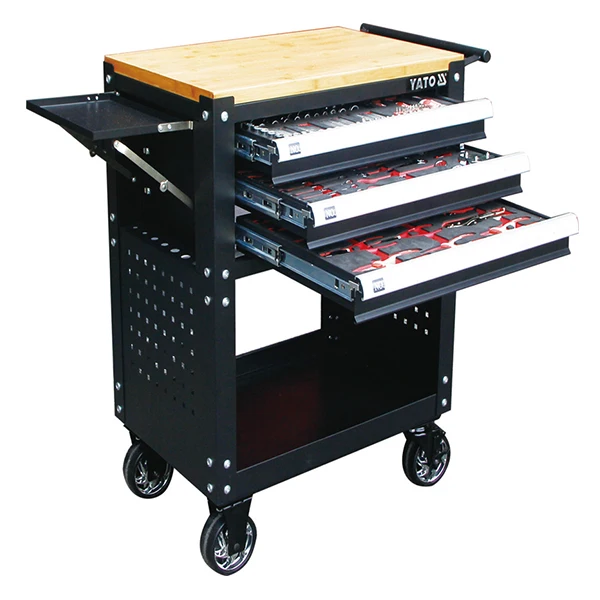 YATO HAND TOOLS CAR REPAIR TOOL CABINET TOOL TROLLEY YT-55280 162PCS