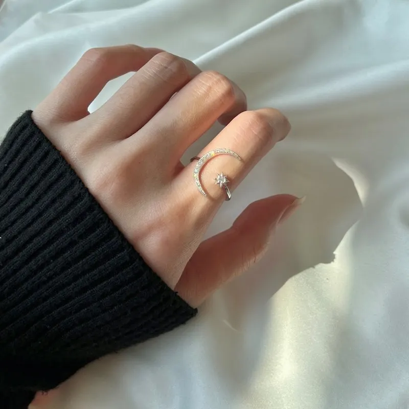 Ювелирные изделия в стиле Instagram минималистичные кольца из стерлингового серебра с регулируемым 925