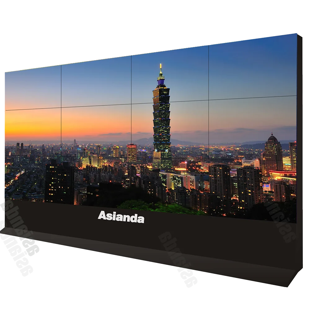 High Definition 55 Inch LCD Video Wall Panel Asianda Advertising Playing Equipment with Supper Narrow Bezel