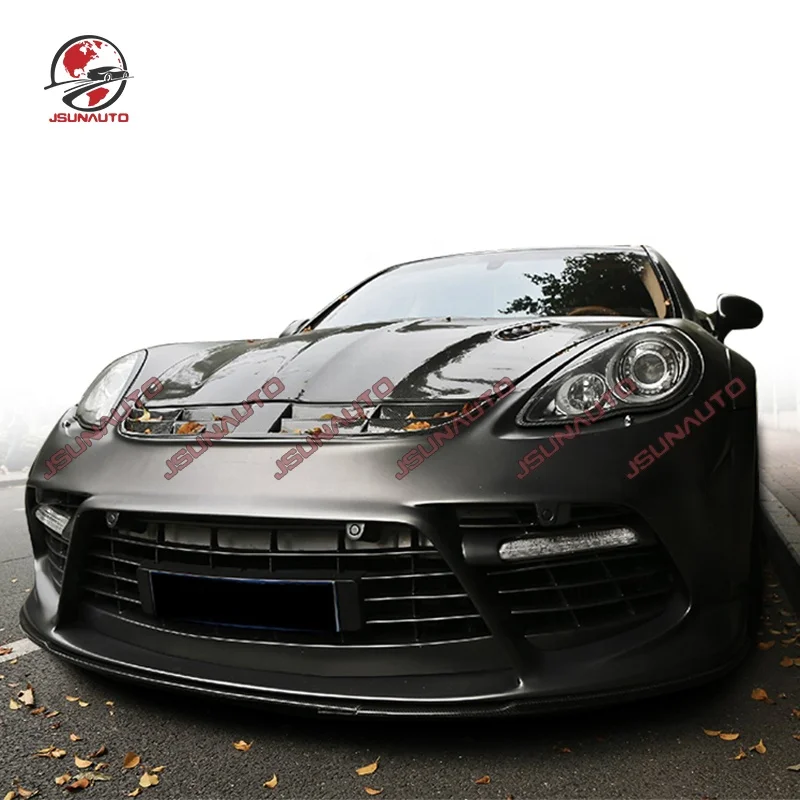 Для 2009-2013 года в стиле Panamera M карбоновый широкий корпус передний бампер губа задний спойлер для 970