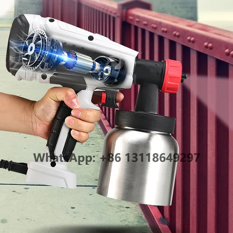 800w High Power 2 Copper Nozzle 1.3mm Efficient Spraying Home Decoration Removable High-pressure Electric Spray Gun For Painting
