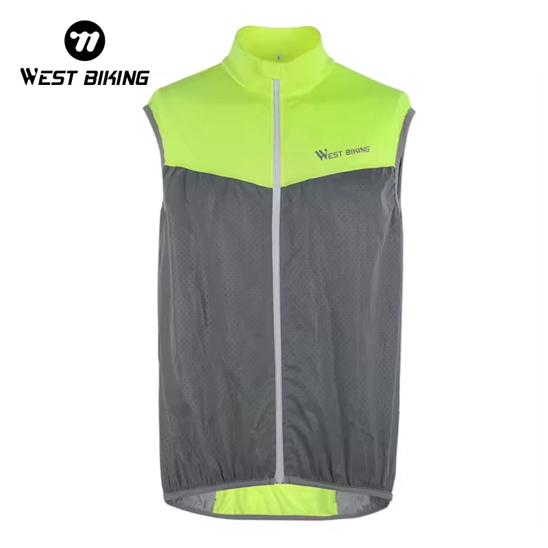 WEST BIKING Summer Ultralight Comfy Reflective bicycle Vest Jersey For cycling bike Large area reflective design bicycle Jersey