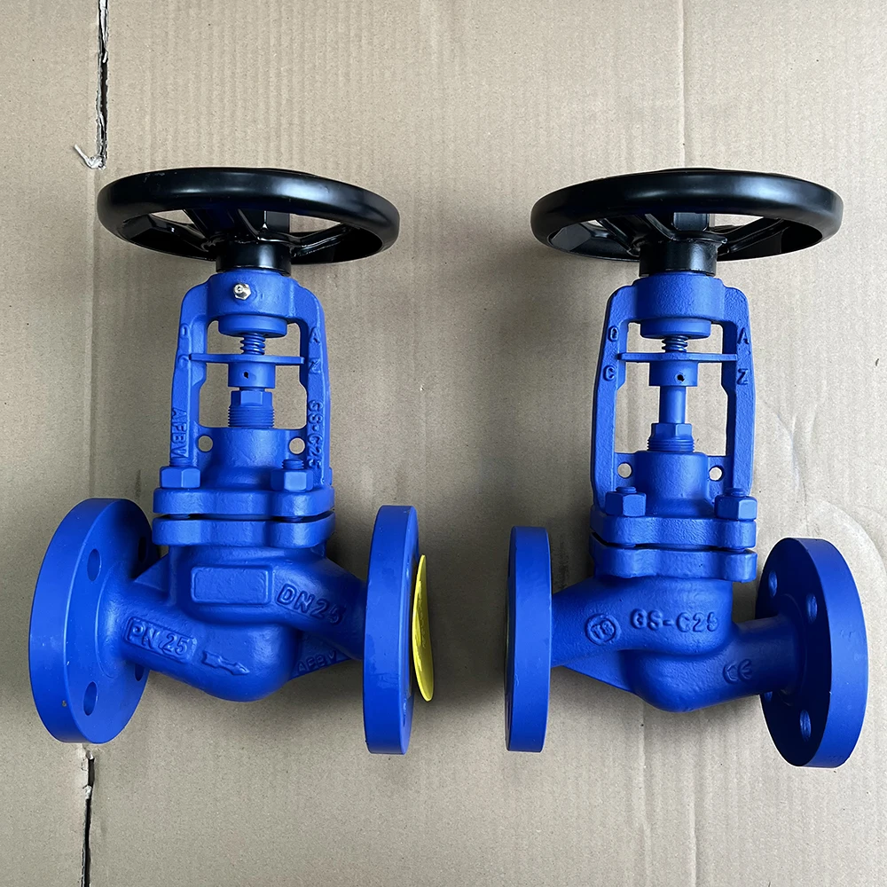 High Temperacture Steam Oil 6 inch WCB Carbon Steel Flange Type Bellows Seat Globe Valve
