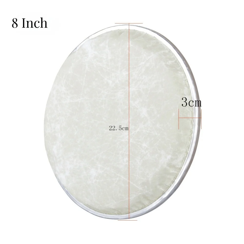 JELO IY-PJ0574 8 Inch Synthetic Leather Drum Head Shell African Drum Covers Bongo Leather Musical Instruments & Accessories