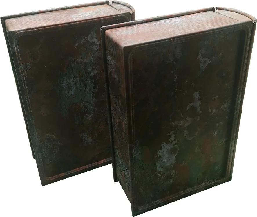 The Source Manufacturer Produces Book Boxes Anti-antique Classic and Ancient Book-style Tin Box Packaging