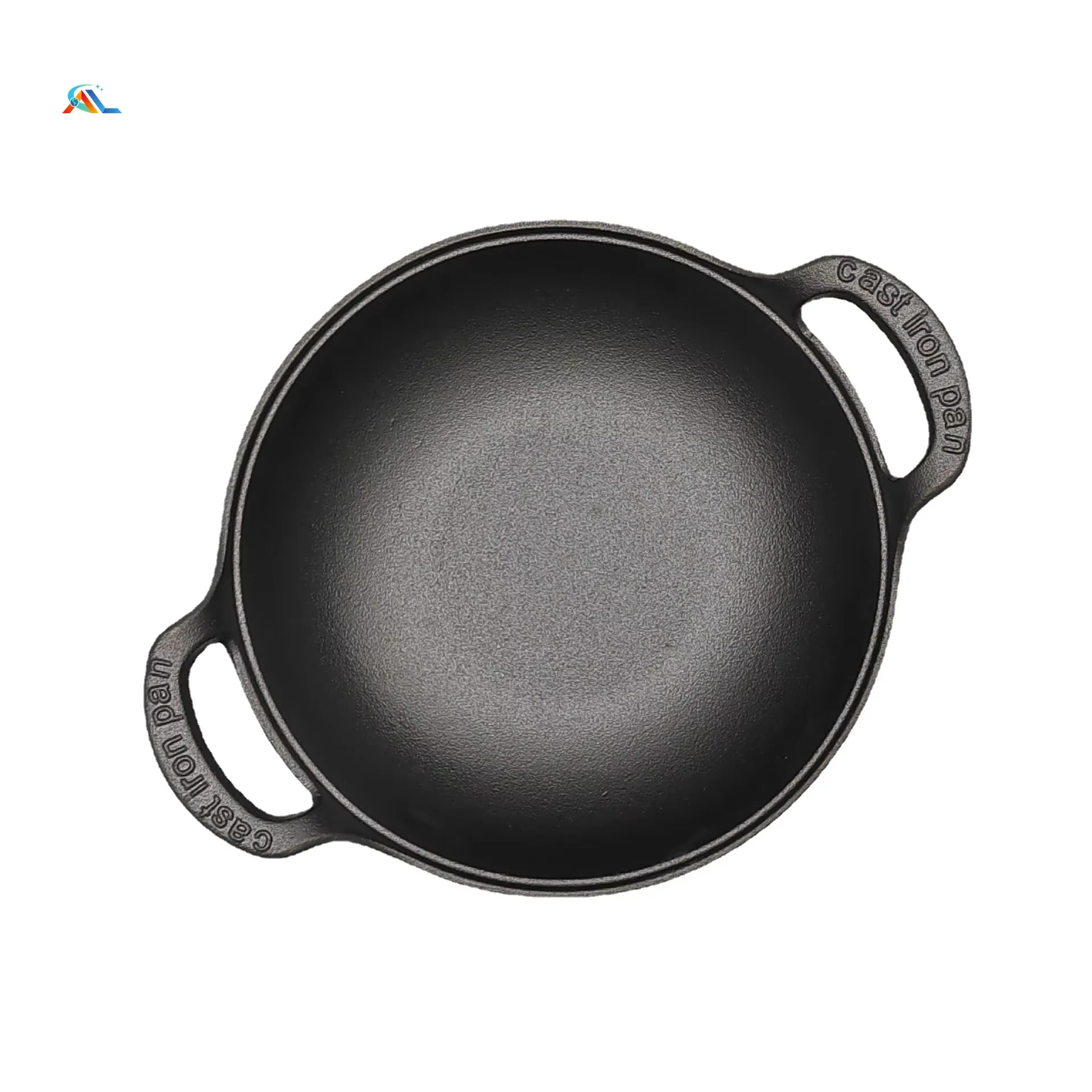 Cast Iron Soup Pot With Wooden Lid / Pre-Seasoned Cast Iron Round Oven Pot with Double Handles