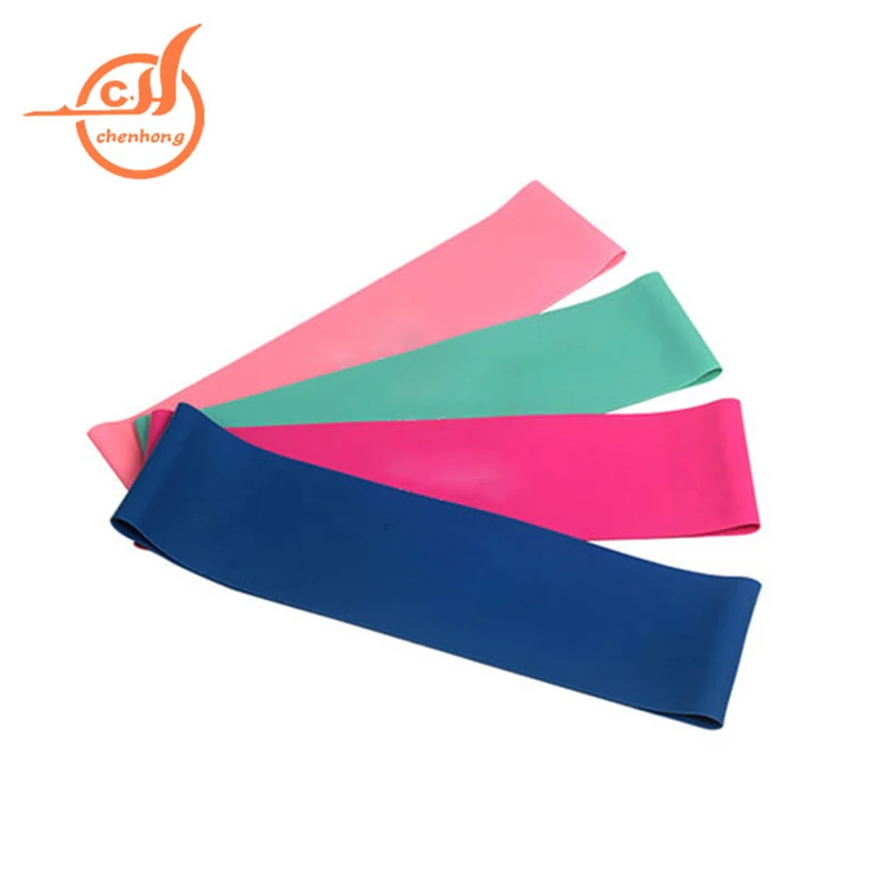 China Pilates Band Workout Accessories Stretch Loop Bands Set Custom Logo Resistance Band Fitness for Home Exercise