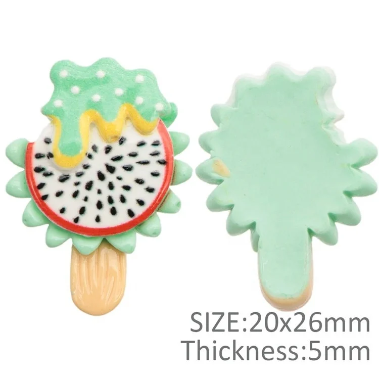 Wholesale Summer Fruit Flat Back Planar Resin Cabochon Charms For Diy Decoration Crafts Accessories Bow Center Decor 17785