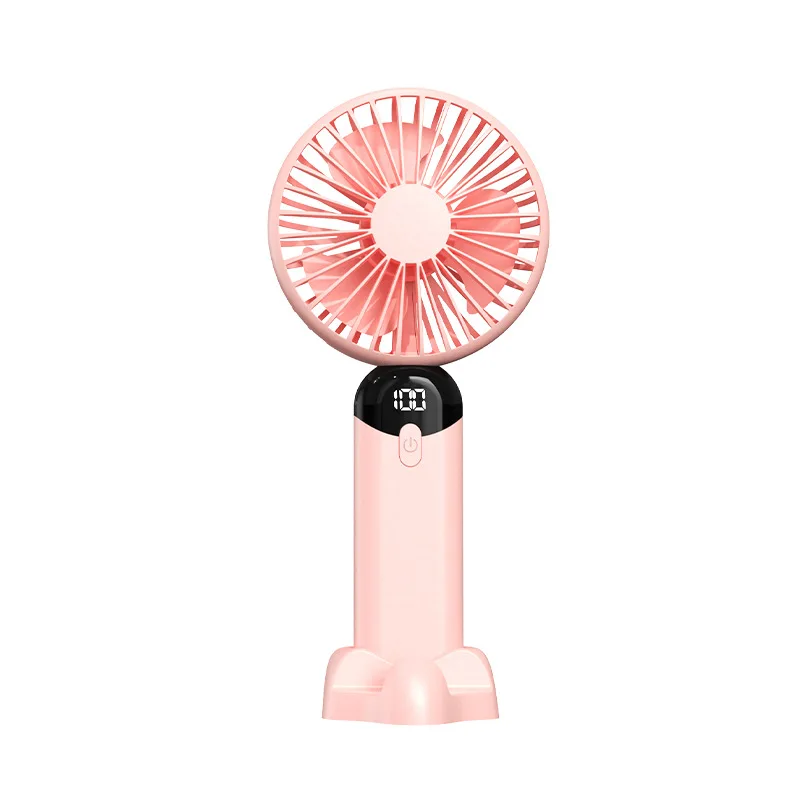 Portable Fan 6 Speeds Personal Fan With Base Digital Display Handheld Desk Fan For Outdoor Indoor