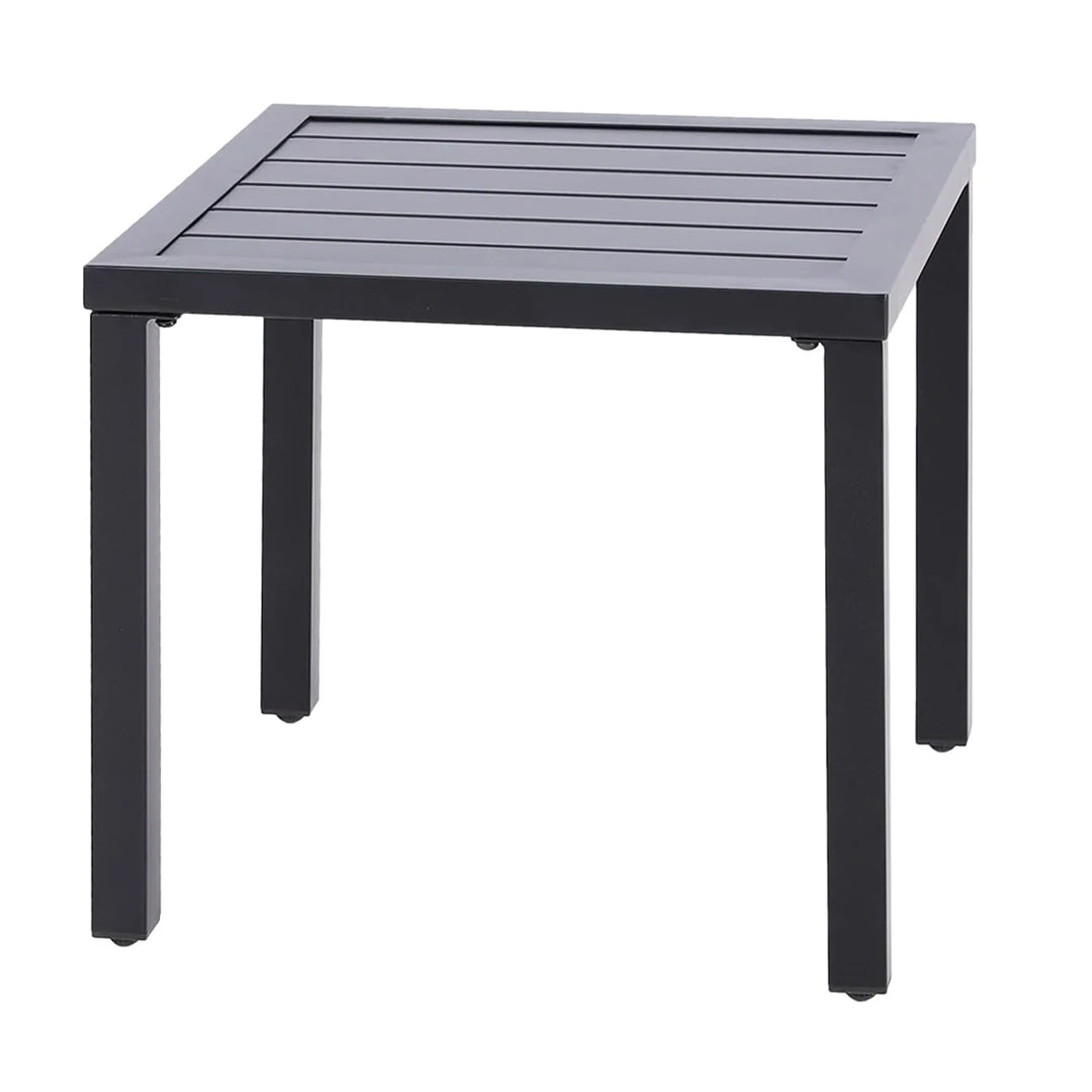 Bamboo Wooden Black Umbrella Indoor Outdoor Small Square Side End Coffee Table