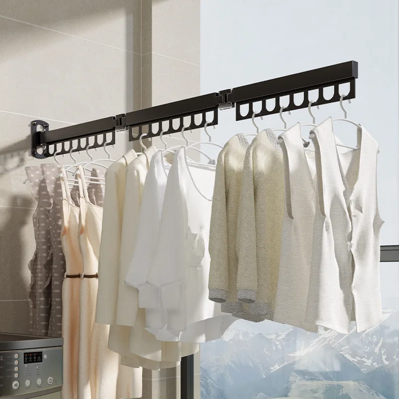 Wall-Mounted Retractable Clothes Hanger Balcony Dryer Clothes Drying Racks Drying Hanger for Clothes
