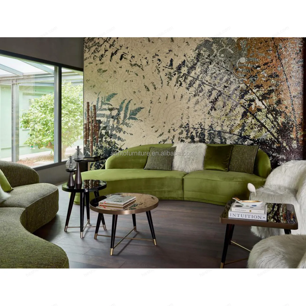 Nordic Style Studio Negotiation Sofa Wrought Iron Sofa Set Furniture Living Room Family Gathering Rest Area Simple Modern Sofa