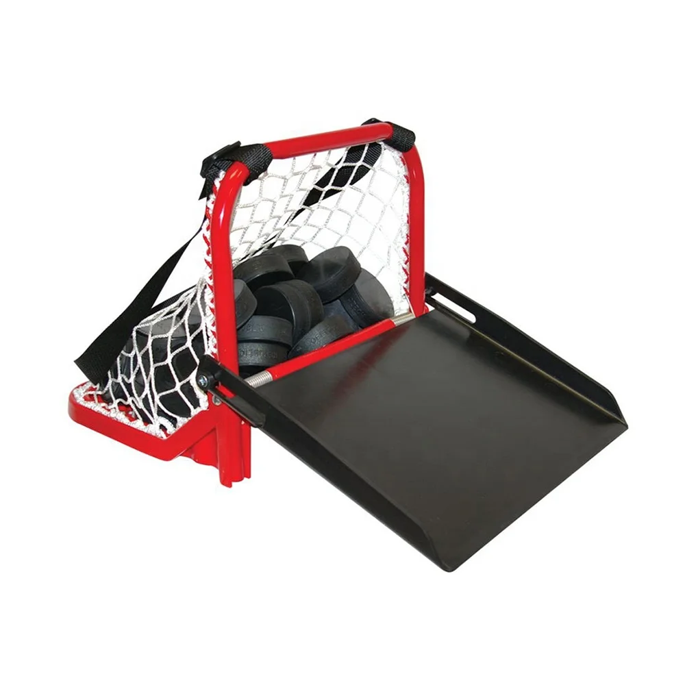Hockey Mini Net Goal Easy To Carry Nets Holds Up To 40 Pucks Puck Catcher Hockey Training Puck Blocker With Shoulder Strap