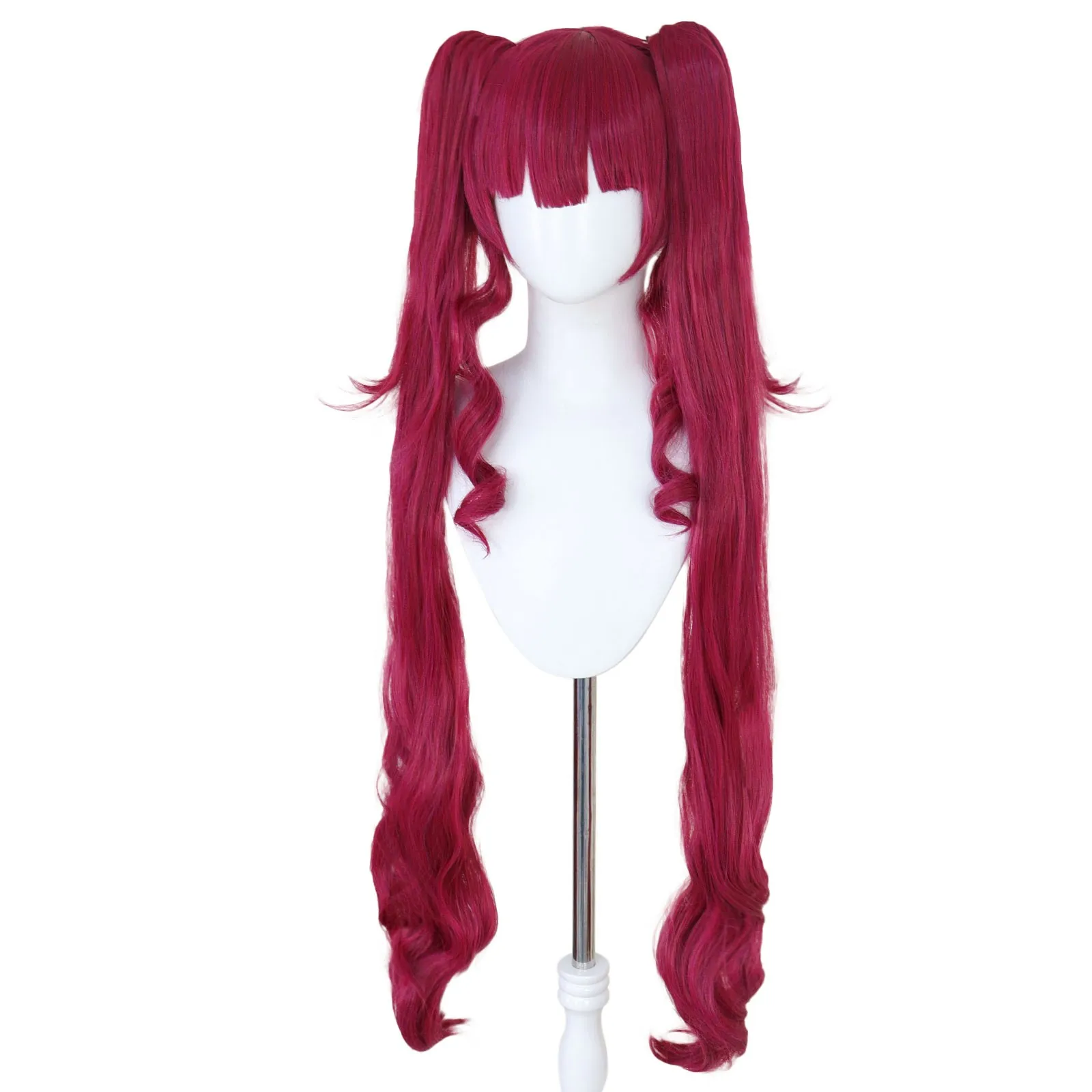 Anogol Houshou Marin cosplay wig 36inch long length double tail with bangs for party &1pc wigcap