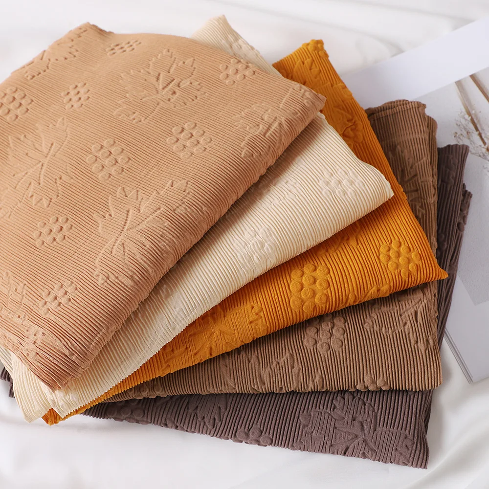 Customize High Quality Striped Pleated Chiffon Hijab Muslim Shawl For Malaysia