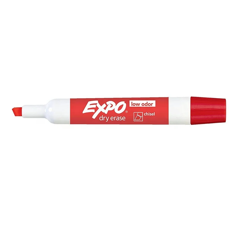 Sanford  EXPO chisel tip low odor dry erase and wet eraser  marker whiteboard marker  red  80002